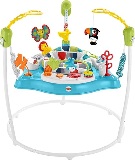 Fisher-Price Baby Bouncer Color Climbers Jumperoo Activity Center with Music Lights & Developmental Toys