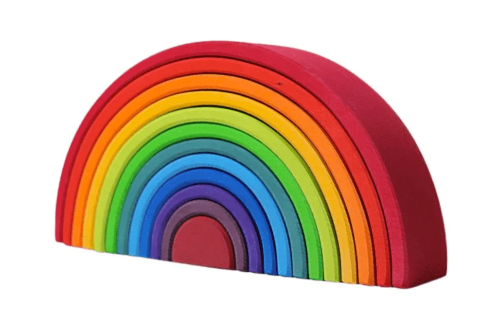This best-selling Grimm's Stacking Rainbow