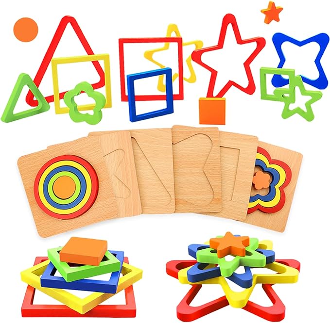 Montessori Shape Sorting Wooden Puzzle