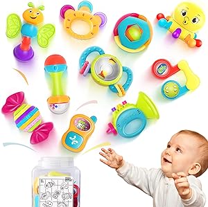 iPlay, iLearn 10pcs Baby Rattle Toys Set