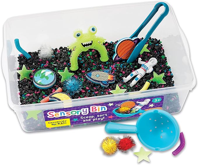 Creativity for Kids Sensory Bin: Outer Space Toys