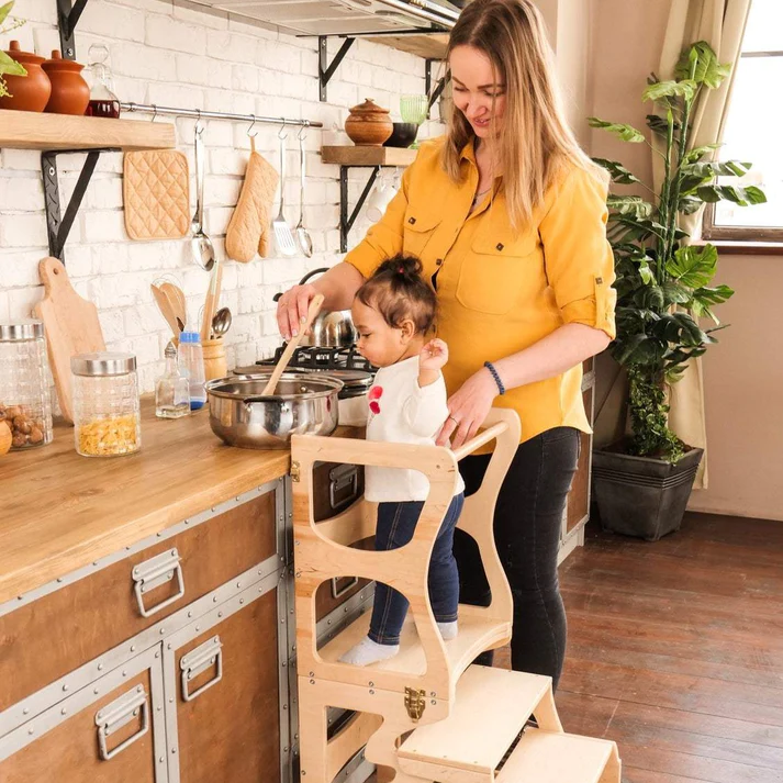 Learning Toddler Tower (Adjustable Kitchen Helper Stool)