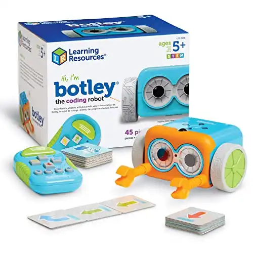 Learning Resources Botley The Coding Robot - 45 Pieces, Ages 5+ Screen- Free Coding Toys, Coding STEM Toy for Kids, Coding for Kids