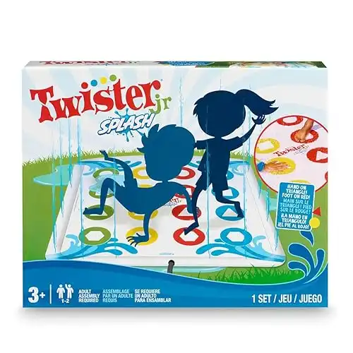 Hasbro Twister Jr. Splash Outdoor Inflatable Water Twister Game for Kids